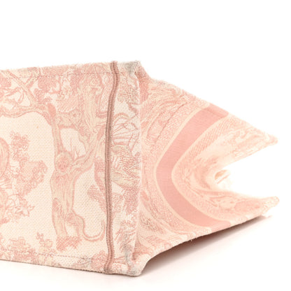 Christian Dior Canvas Toile De Jouy Embroidered Medium Book Tote Pink 9 of 12