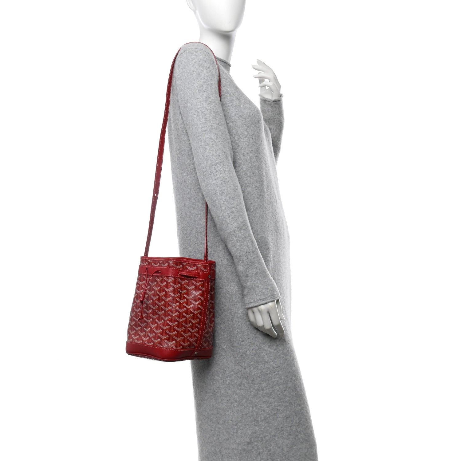 Goyard Goyardine Petit Flot Bucket Bag PM Red 2 of 10
