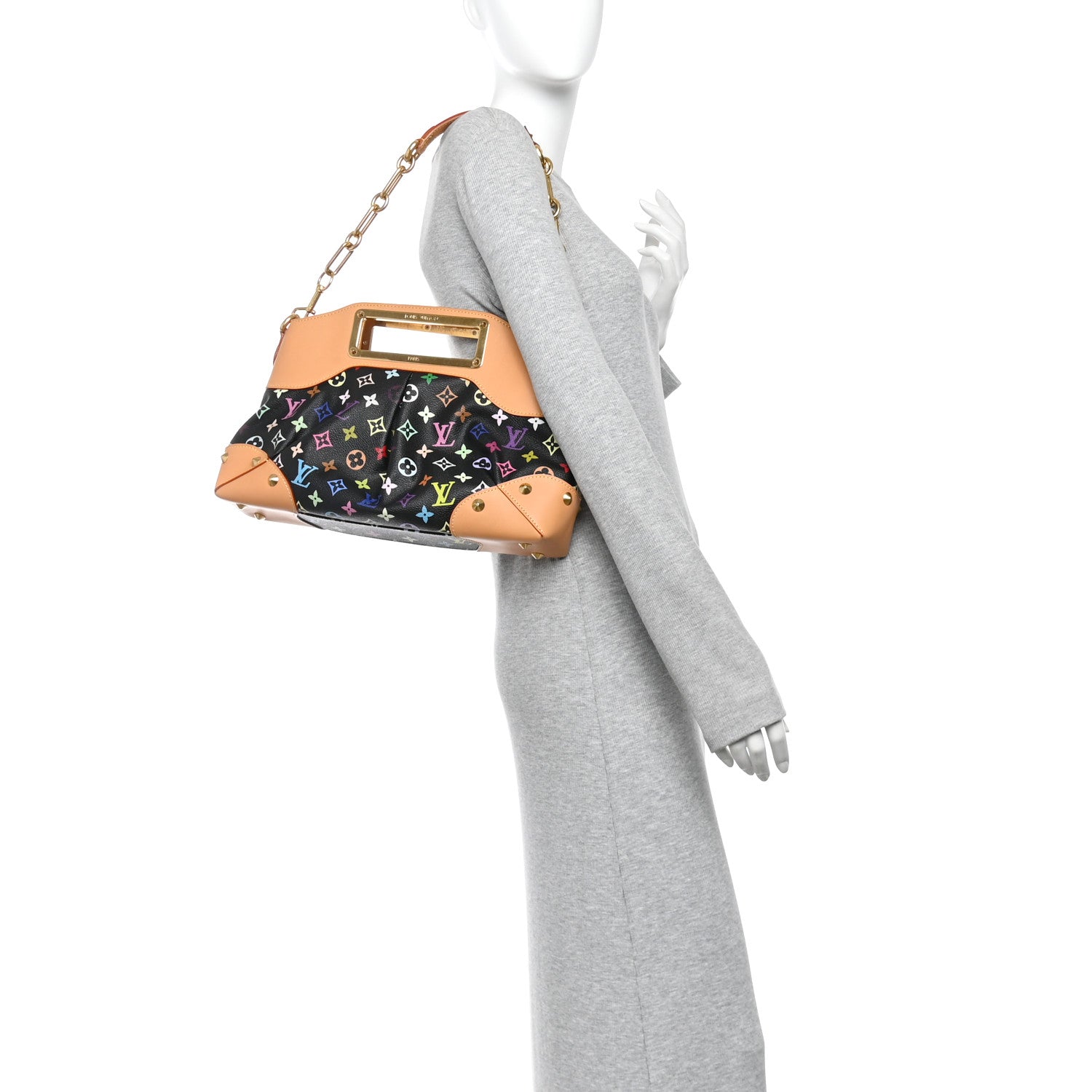 Louis Vuitton Monogram Multicolor Judy MM Black 2 of 9