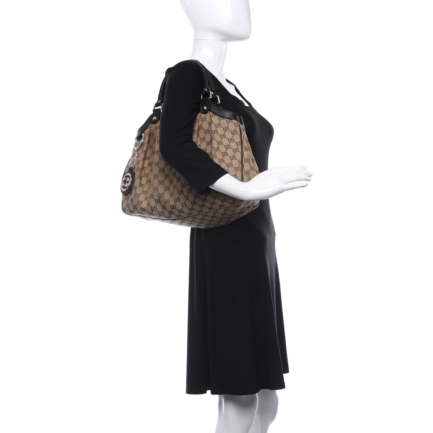 Gucci Monogram Medium Sukey Tote Dark Brown 2 of 14