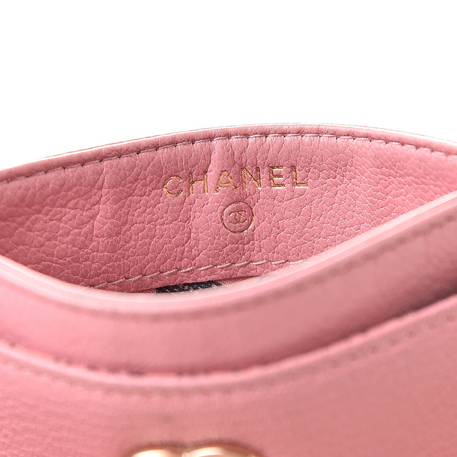Chanel Goatskin CC Card Holder Pink 6 of 13