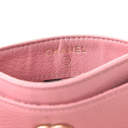 Chanel Goatskin CC Card Holder Pink 6 of 13