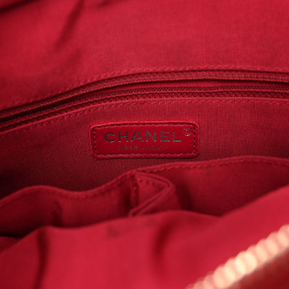Chanel Metallic Aged Calfskin Quilted Medium Gabrielle Hobo Silver Navy Red 6 of 11