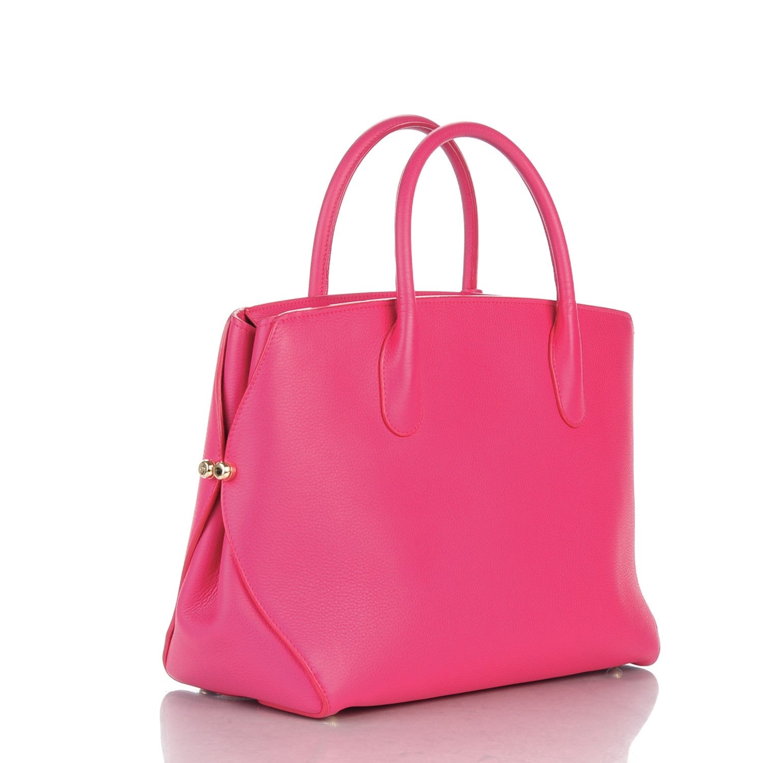 Christian Dior Grained Calfskin Bar Tote Coquelicot 3 of 7