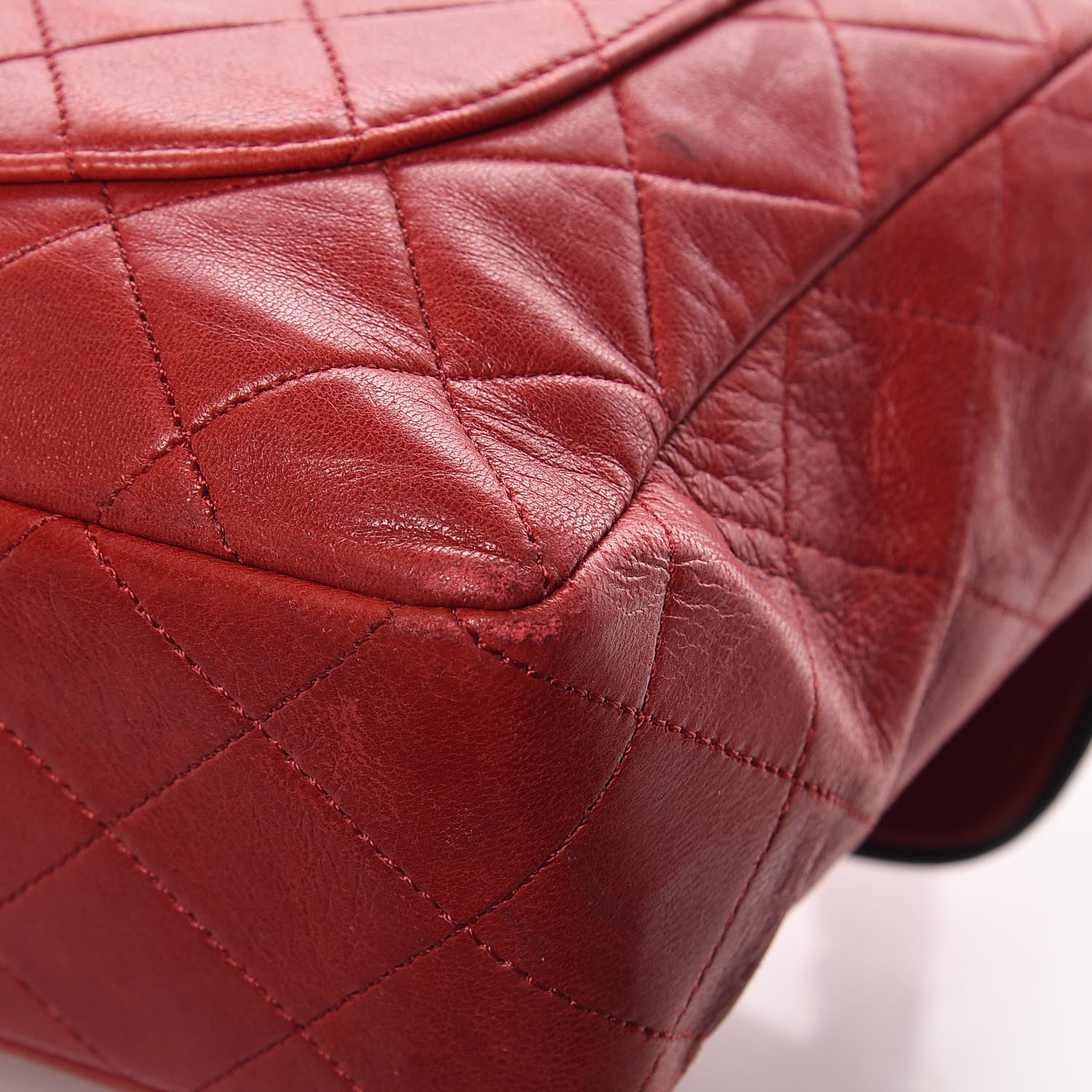 Chanel Lambskin Quilted Bi-Color Small Single Flap Red Black 19 of 22