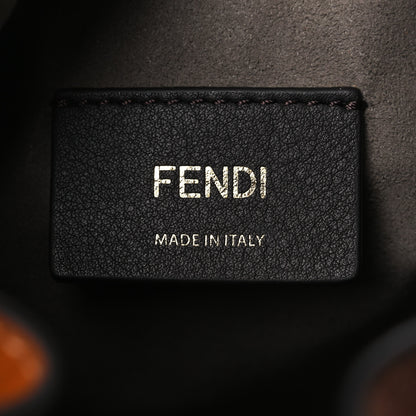 Fendi Vitello King F is Fendi Logo Embossed Mini Mon Tresor Bucket Bag Cuoio 6 of 11