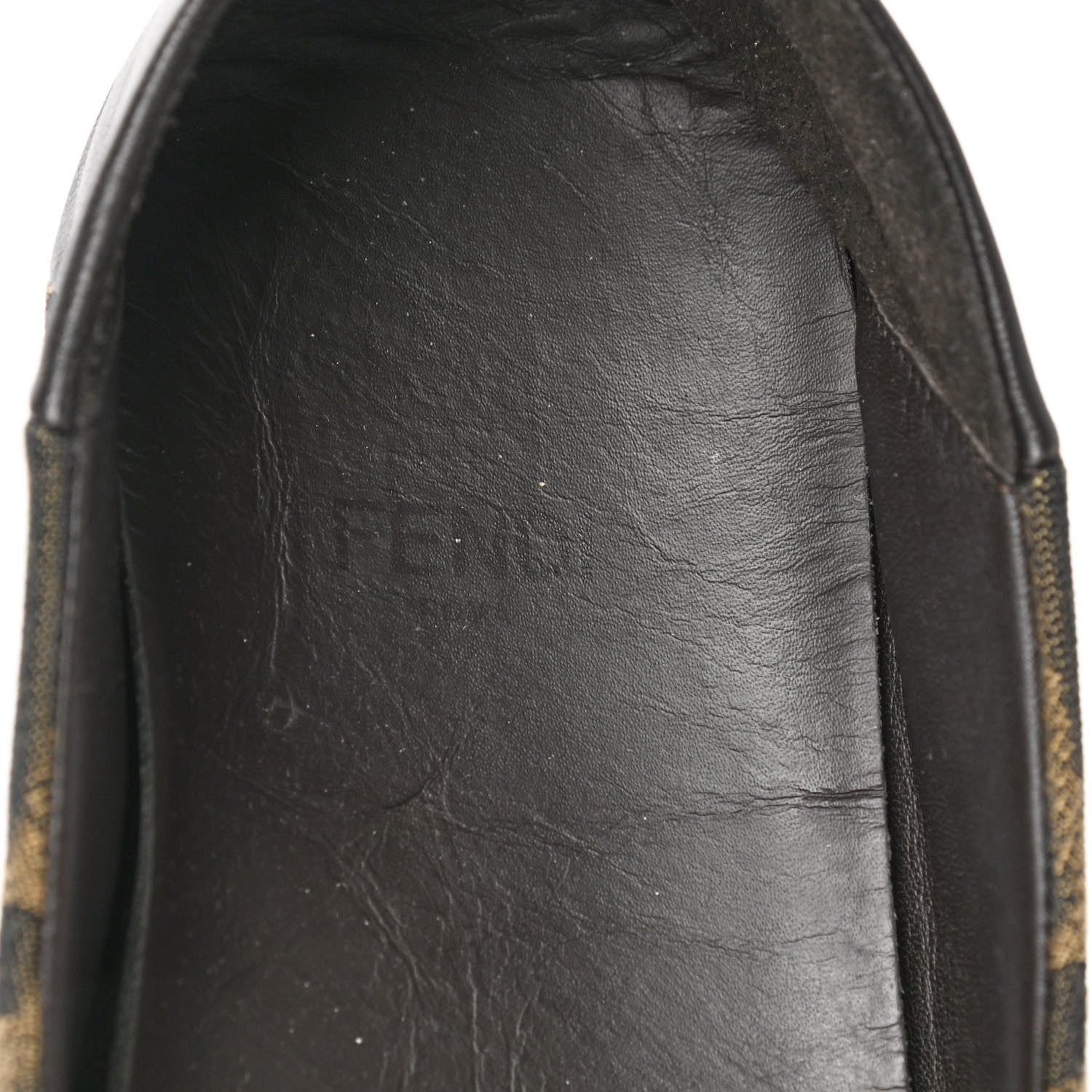 Fendi Fabric Jacquard Nappa FF Slippers 39 Tobacco Moro Black 8 of 9
