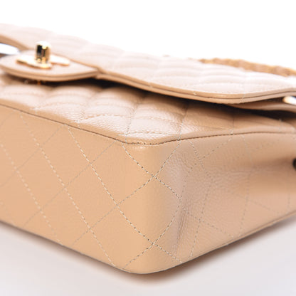 Chanel Caviar Quilted Medium Double Flap Beige 11 of 14