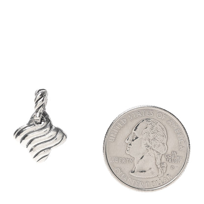 David Yurman Sterling Silver Diamond Quatrefoil Enhancer Pendant 2 of 2