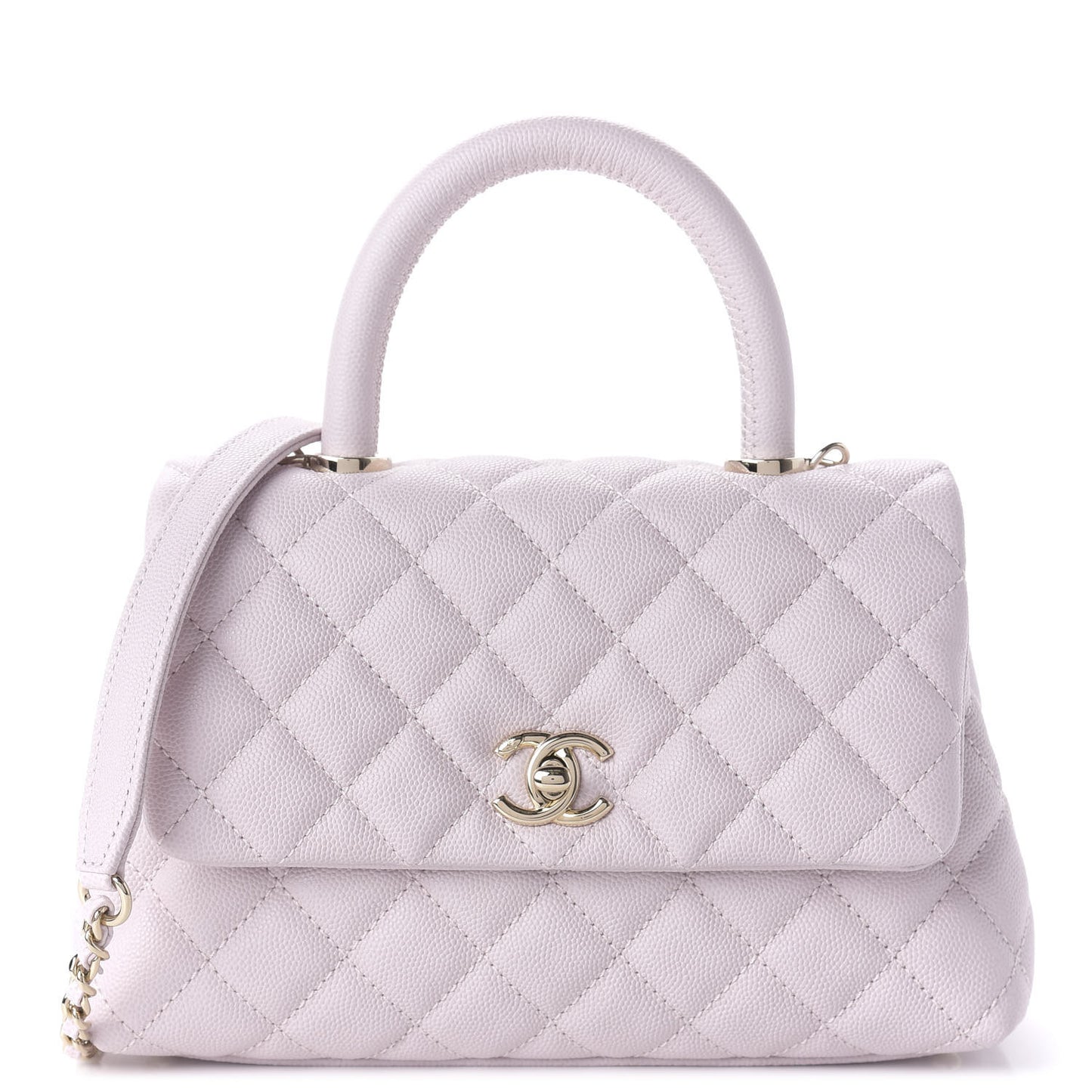 Caviar Quilted Mini Coco Handle Flap Lilas Lilac