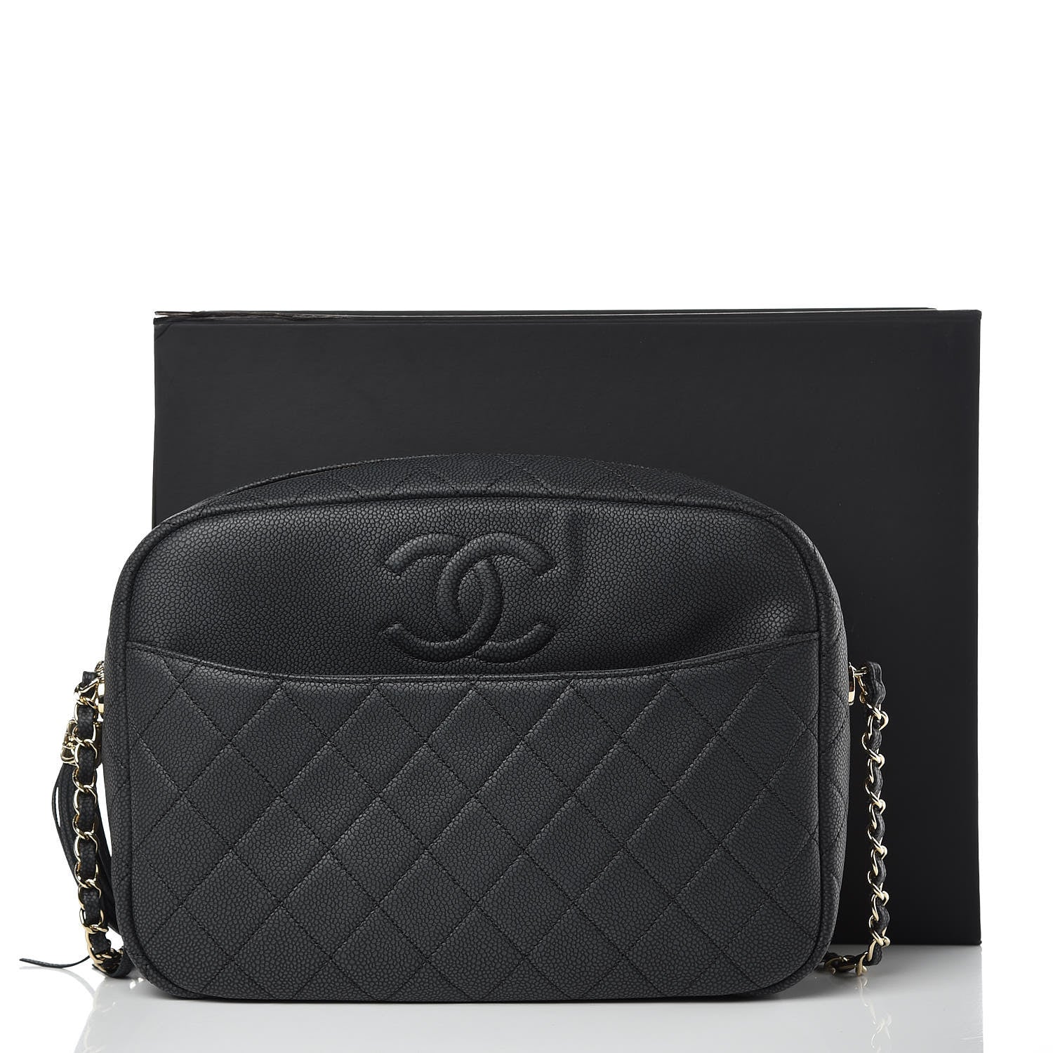 Chanel Caviar Quilted Large Coco Tassel Camera Case Black 9 of 9