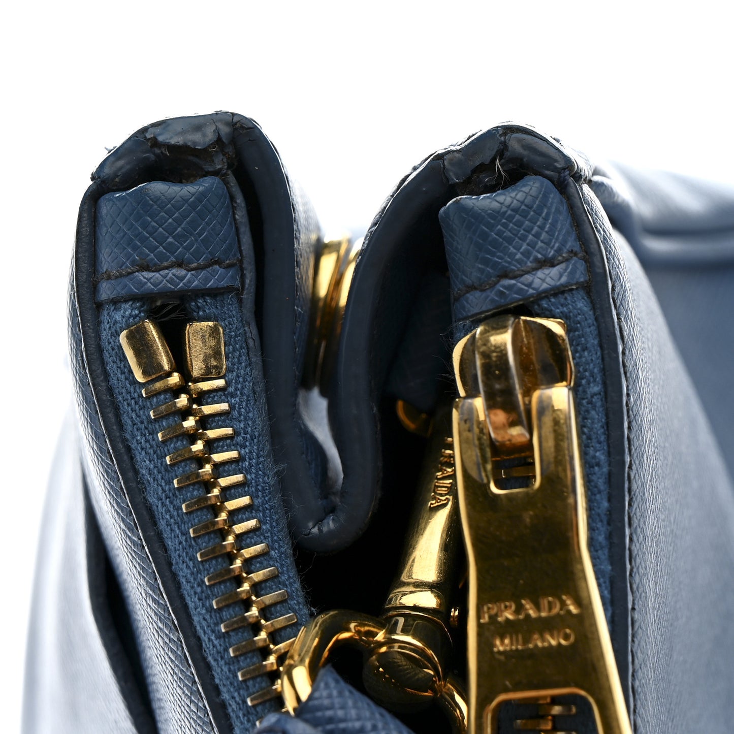 Saffiano Small Galleria Double Zip Tote Cobalto