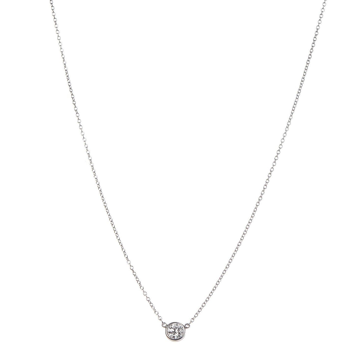 Platinum Diamond .25ct Elsa Peretti Diamonds by the Yard Pendant Necklace