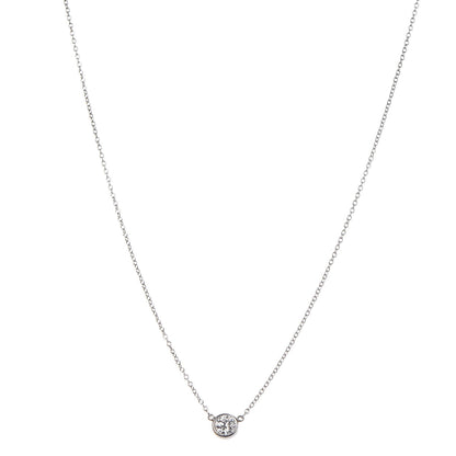 Tiffany Platinum Diamond .25ct Elsa Peretti Diamonds by the Yard Pendant Necklace 1 of 8