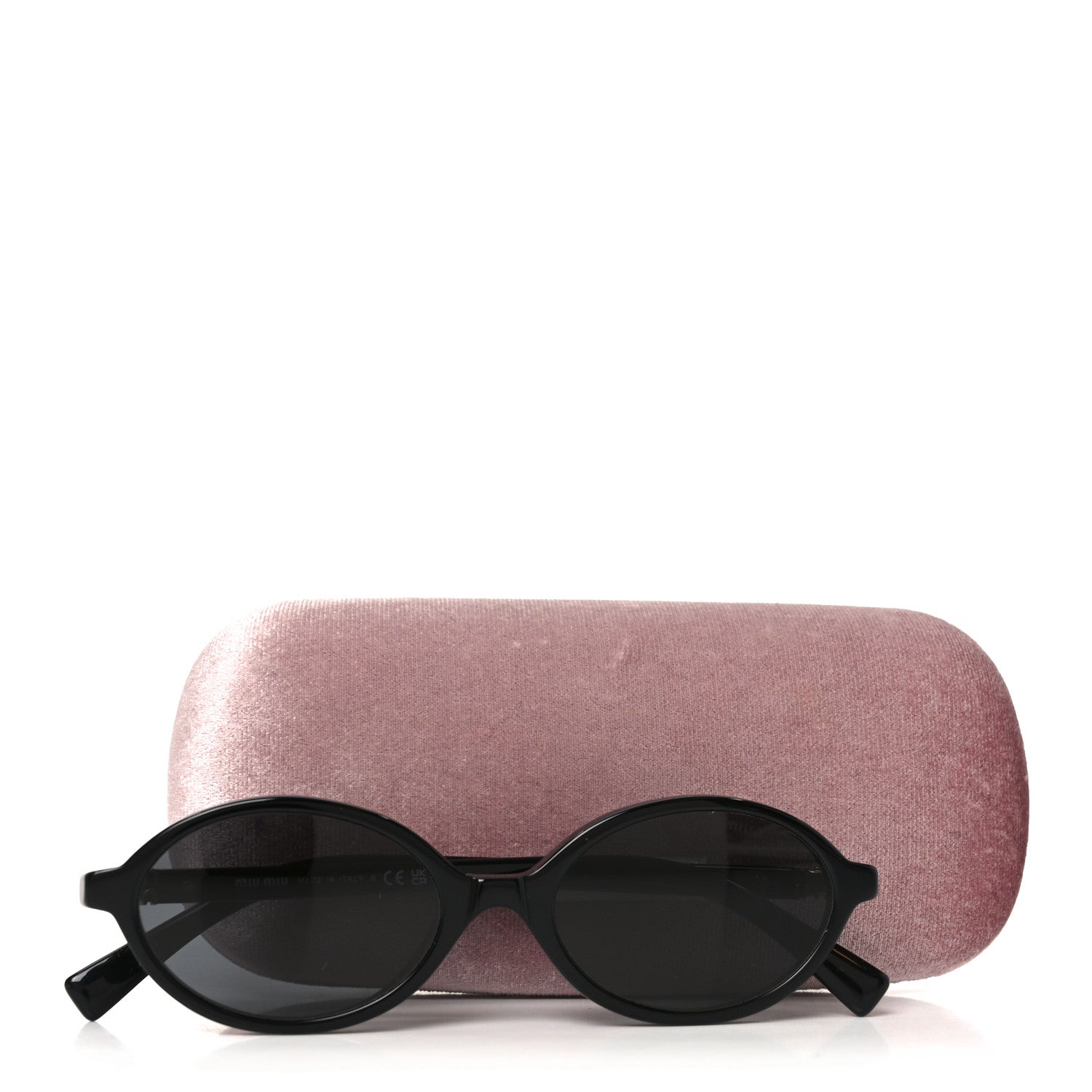 Miu Miu Acetate Oval Regard Sunglasses SMU04Z Slate Gray 7 of 7