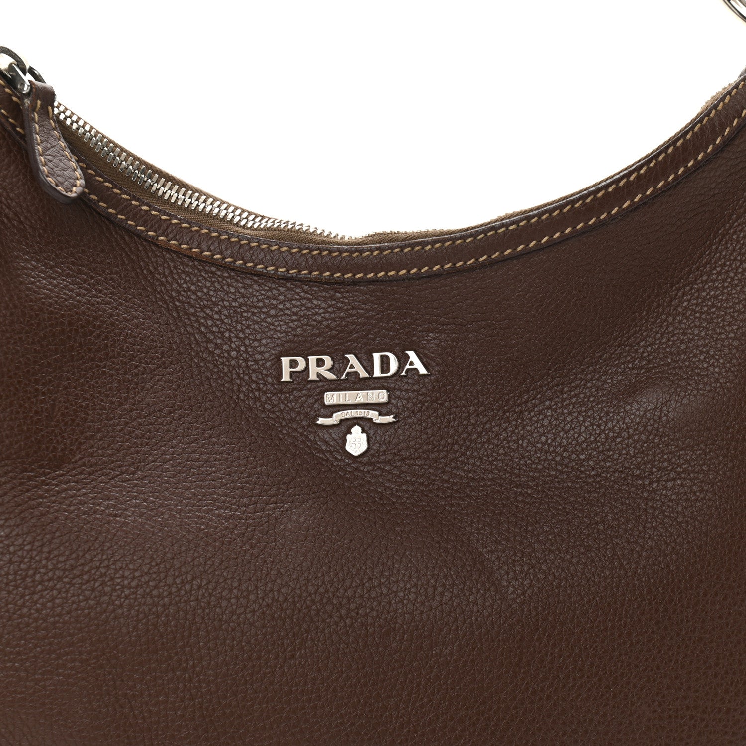Prada Vitello Daino Hobo Bruciato 7 of 10