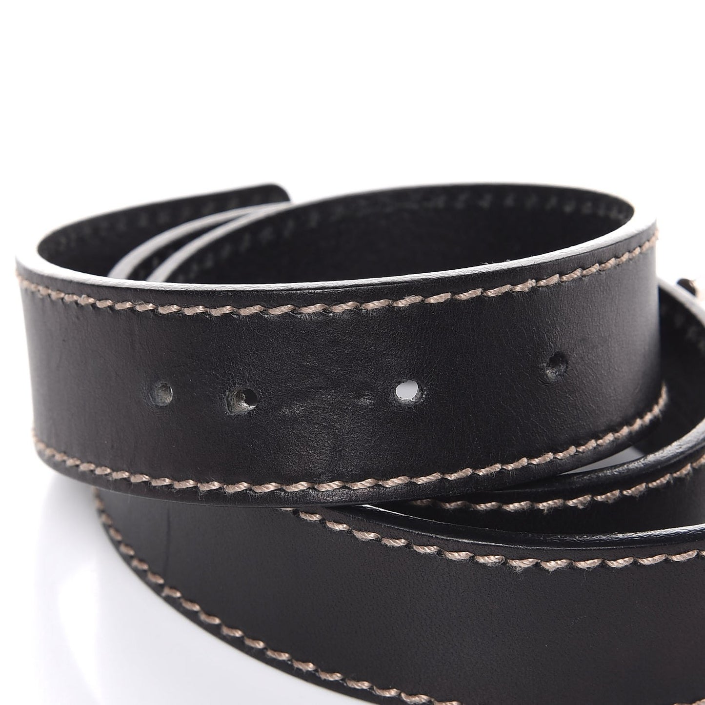 Calfskin Script Belt 80 32 Dark Brown