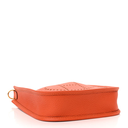 Hermes Taurillon Clemence Evelyne TPM Orange 4 of 10