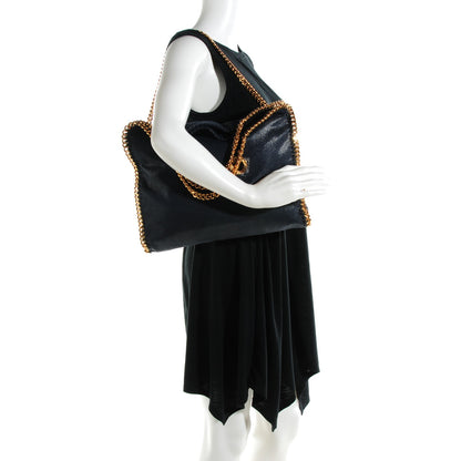 Stella McCartney Shaggy Deer Falabella Fold Over Tote Navy 2 of 9