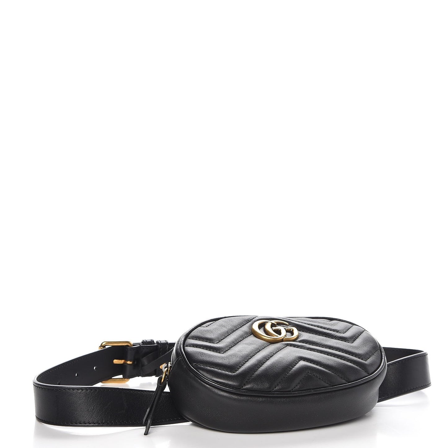 Calfskin Matelasse GG Marmont Belt Bag 95 38 Black
