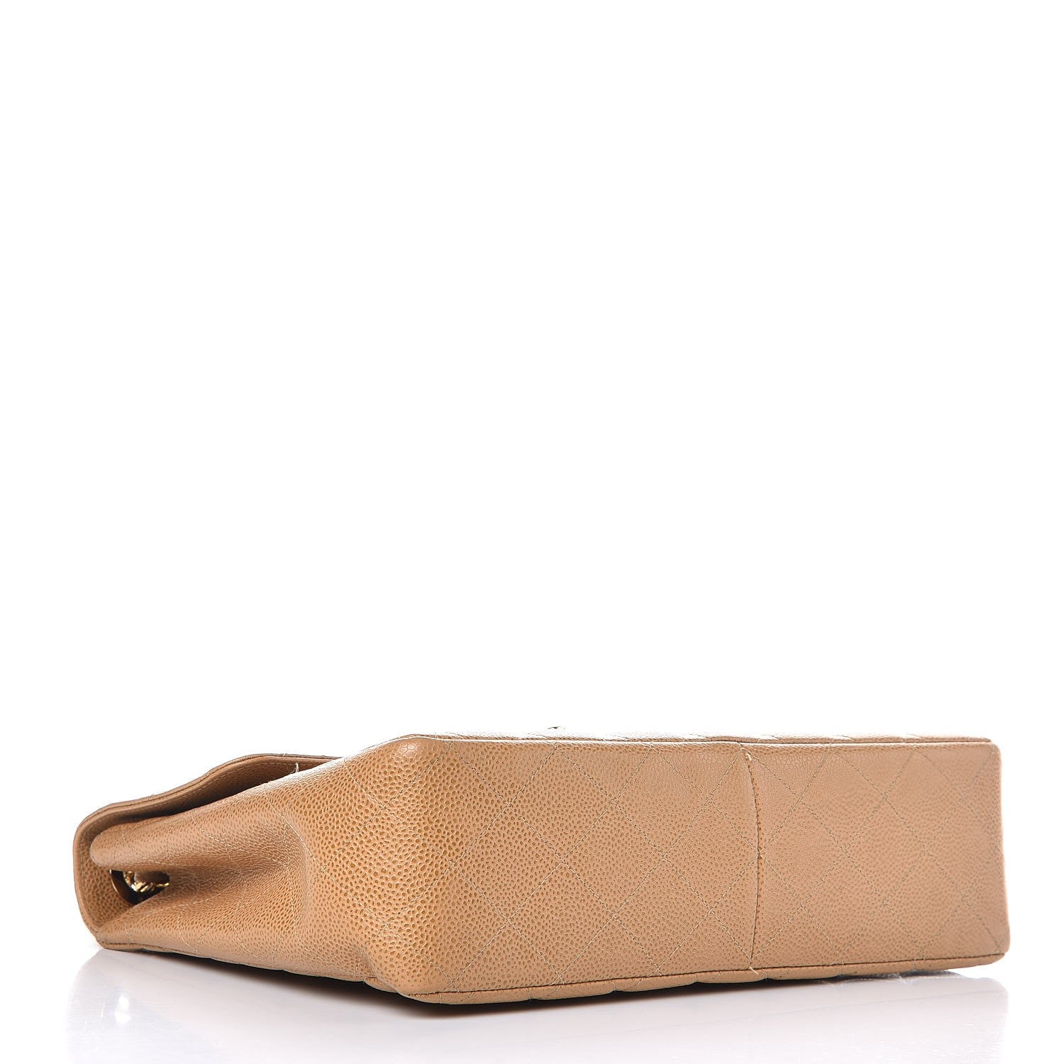 Chanel Caviar Quilted Jumbo Single Flap Beige 5 of 9