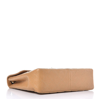 Chanel Caviar Quilted Jumbo Single Flap Beige 5 of 9