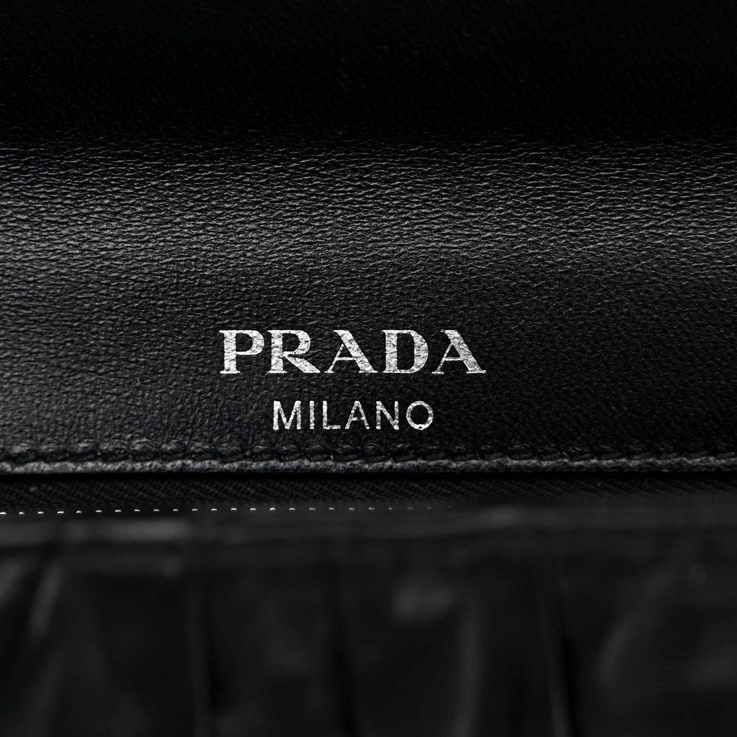 Prada Nappa Gaufre Small Chain Flap Shoulder Bag Black 6 of 9
