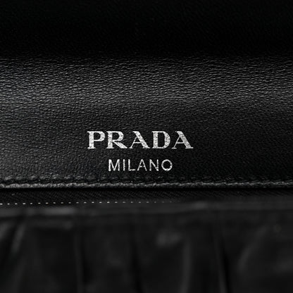 Prada Nappa Gaufre Small Chain Flap Shoulder Bag Black 6 of 9