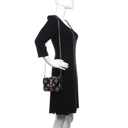 Louis Vuitton Empreinte Monogram Giant Crafty Pochette Felicie Black Creme 2 of 10