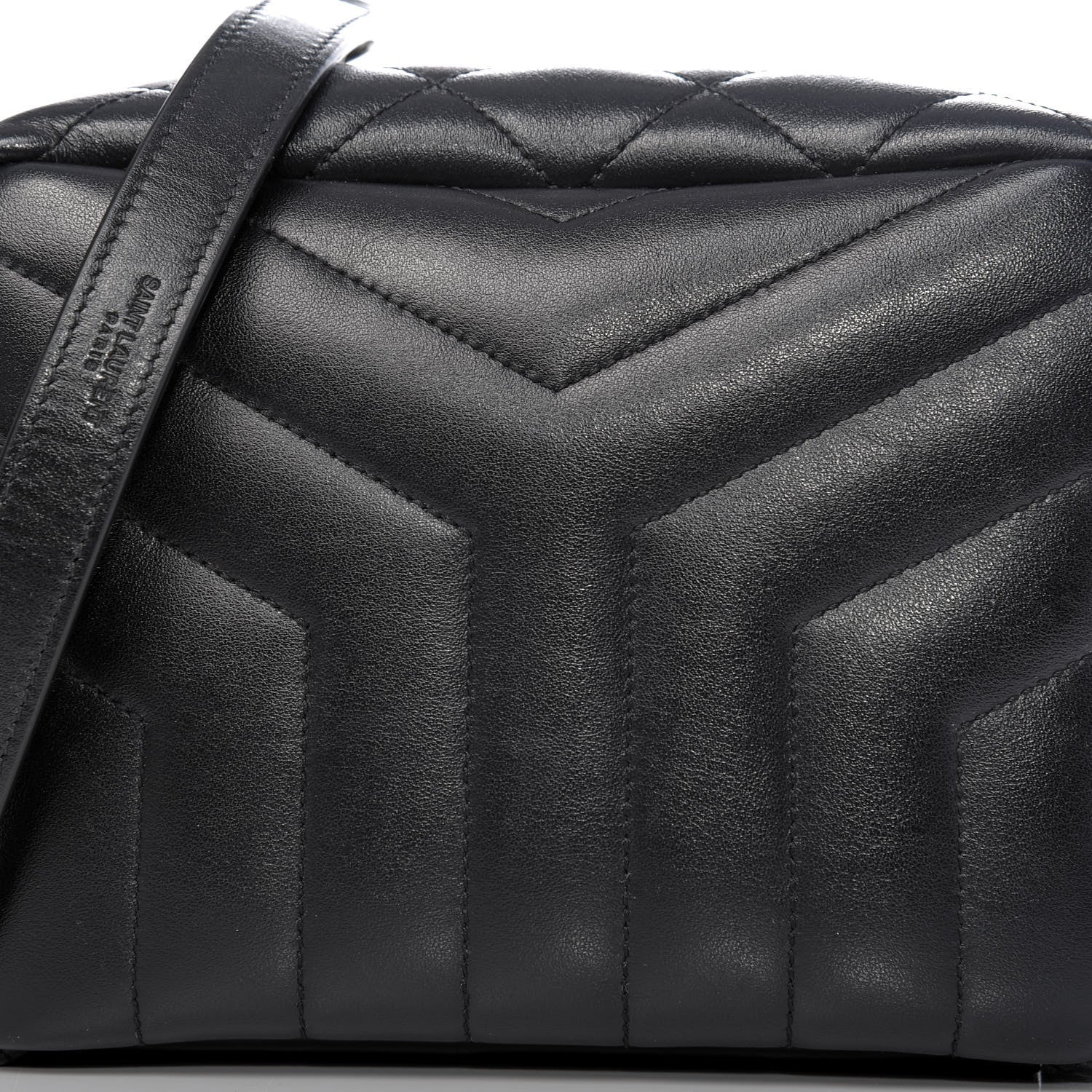 Saint Laurent Calfskin Y Quilted Monogram Small Loulou Bowling Bag Black 9 of 9