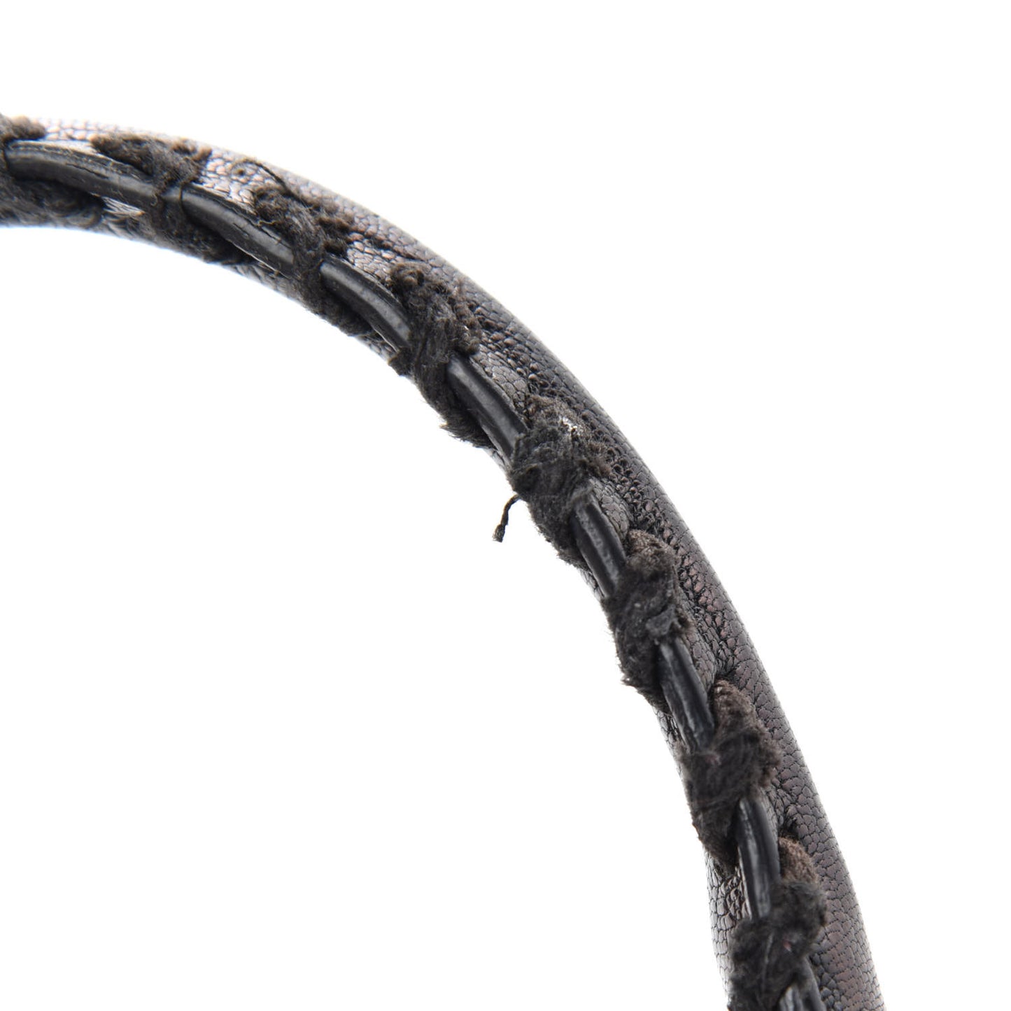 Chevre Silver Metallic Edge Hardware Mini City Black