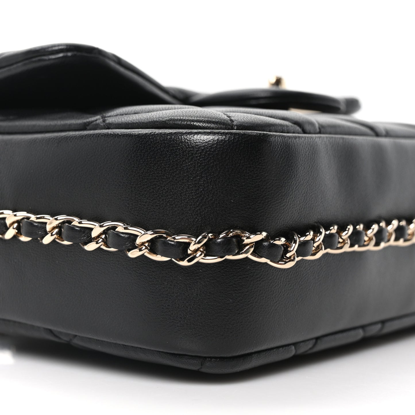 Lambskin Quilted Small My Precious Flap Black