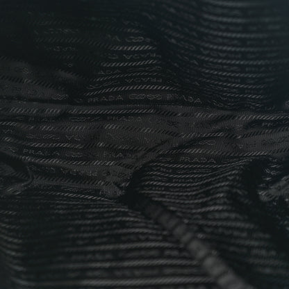 Prada Terry Cloth Tote Bag White Black 5 of 10