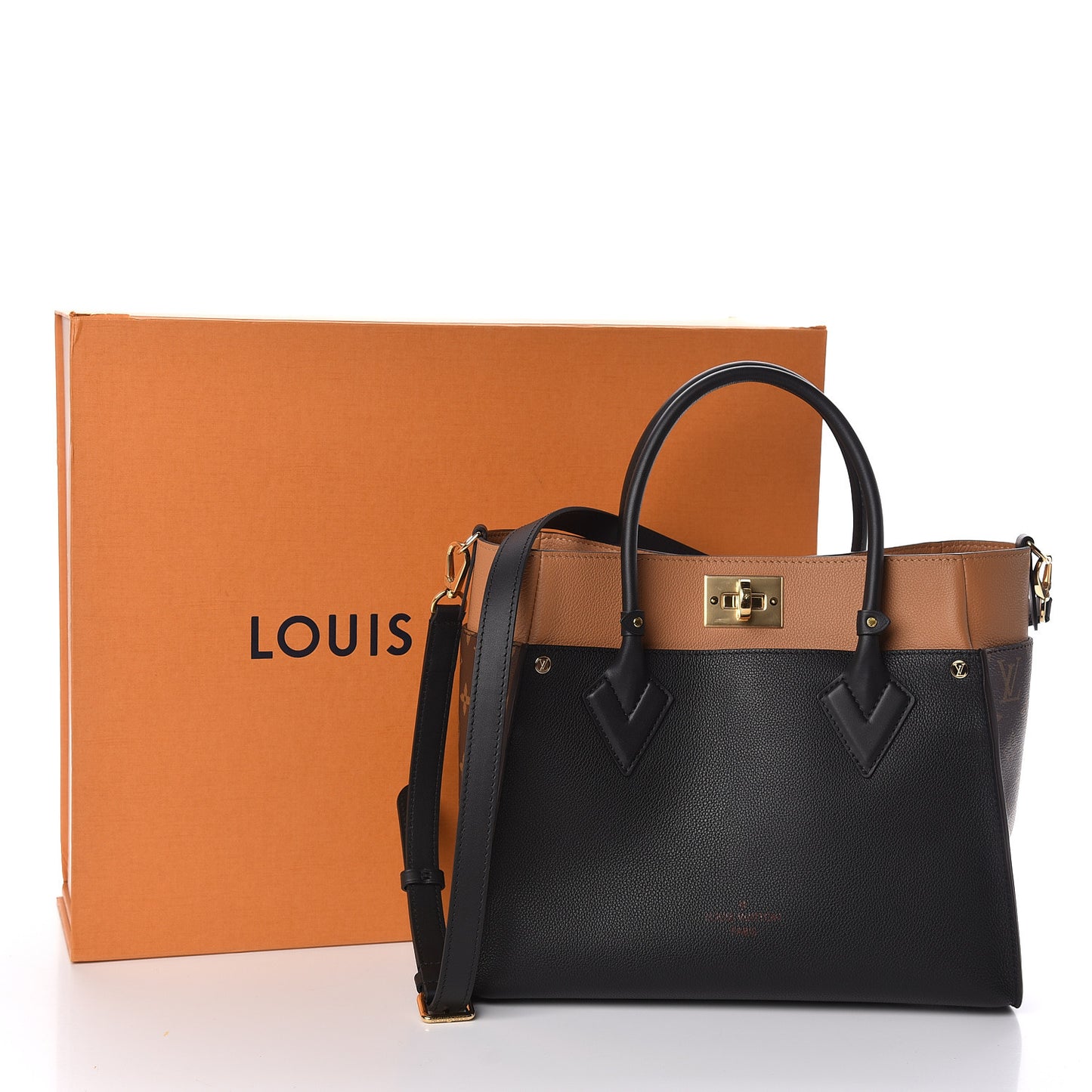 Calfskin Monogram On My Side Black