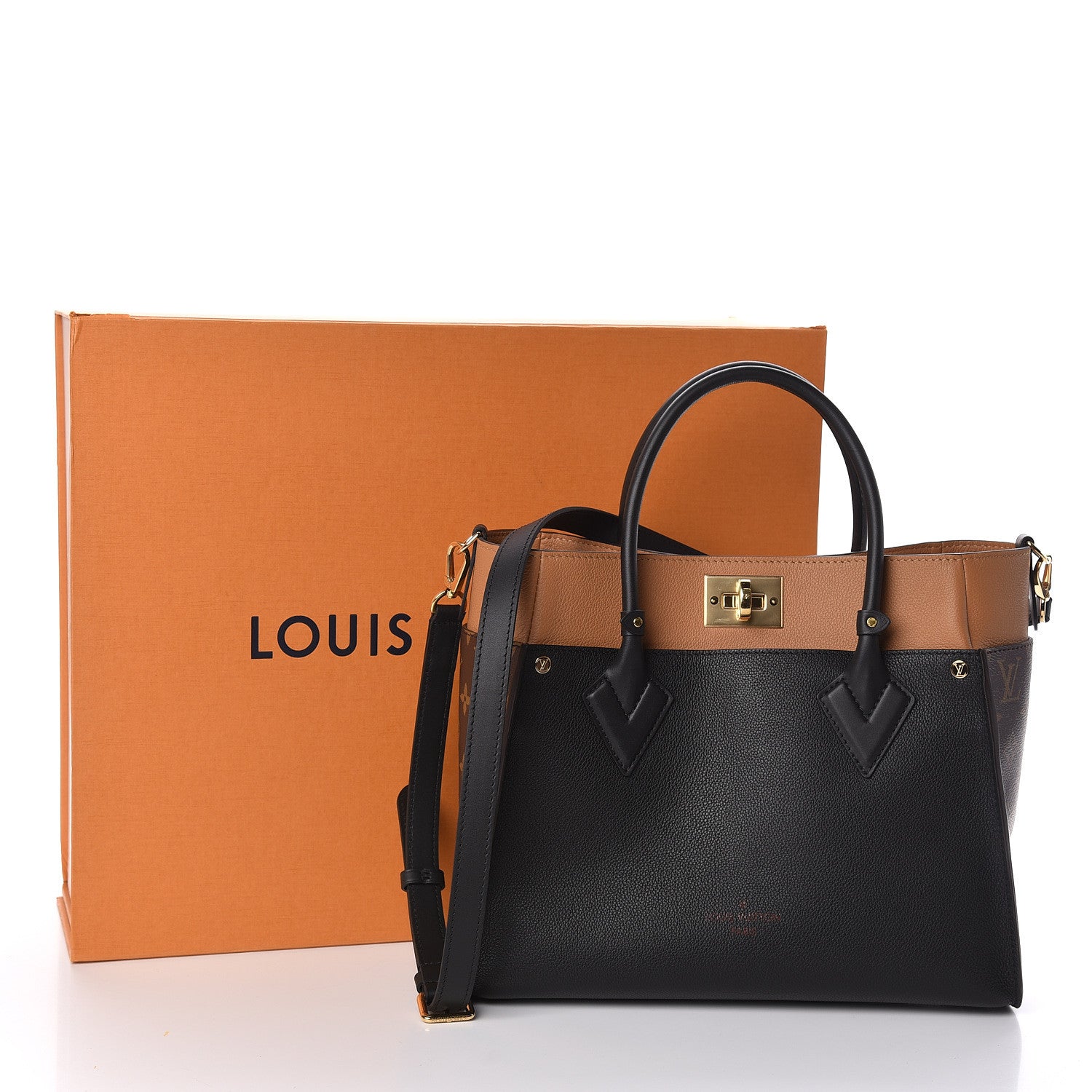 Louis Vuitton Calfskin Monogram On My Side Black 10 of 10