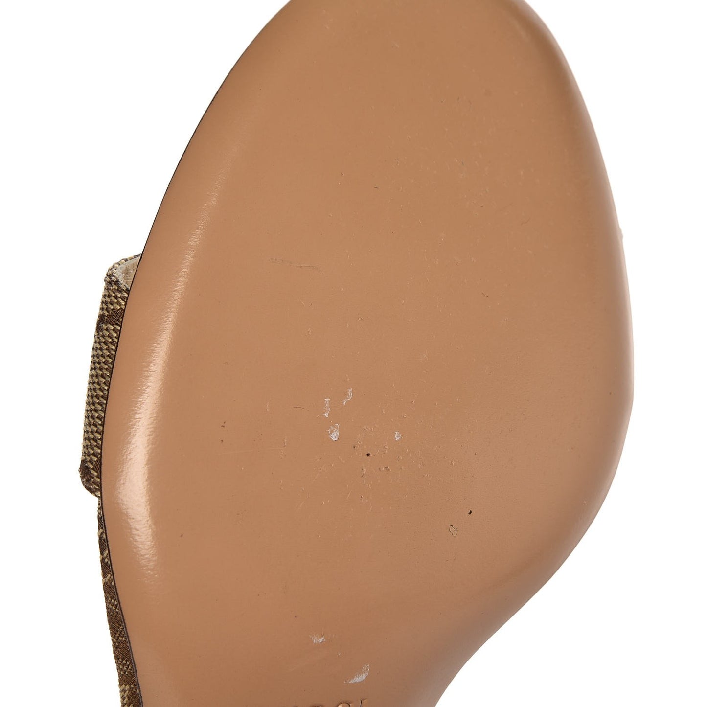 GG Monogram Bamboo Horsebit Mid Heel Slides 37 Brown