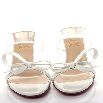 Christian Louboutin Patent PVC Just Nodo 85 Slide Sandals 36.5 White 5 of 11