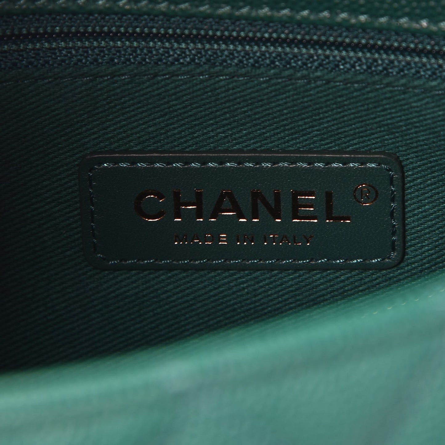 Caviar Quilted Small Coco Handle Flap Green