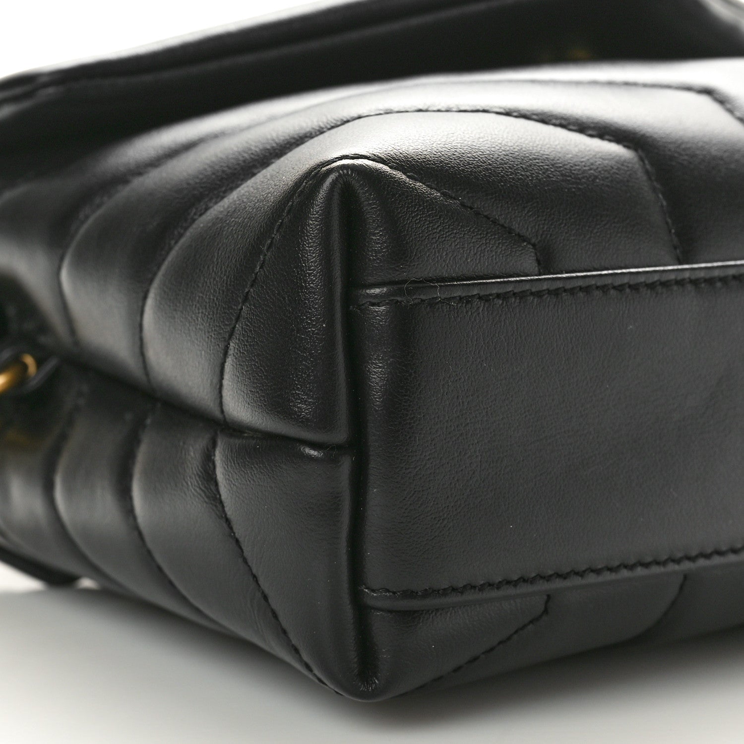 Saint Laurent Calfskin Y Quilted Monogram Toy Loulou Crossbody Bag Black 10 of 11