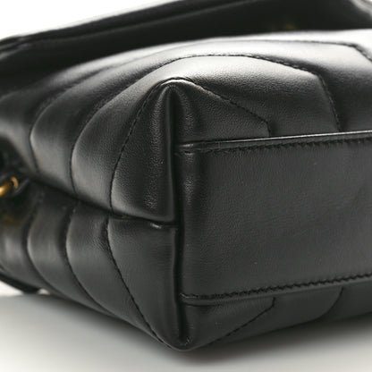 Saint Laurent Calfskin Y Quilted Monogram Toy Loulou Crossbody Bag Black 10 of 11