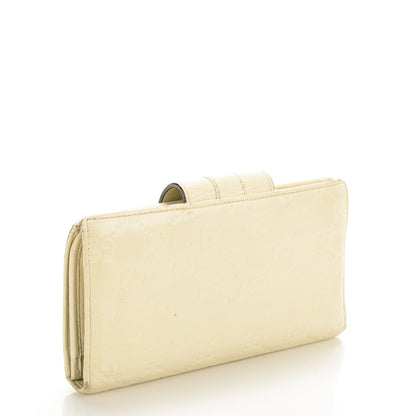 Gucci Guccissima Web Metal Bar Continental Wallet Off White 3 of 7