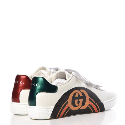 Gucci Miro Soft Calfskin Interlocking G Womens New Ace Sneakers 35.5 White Red Flame Green 4 of 10