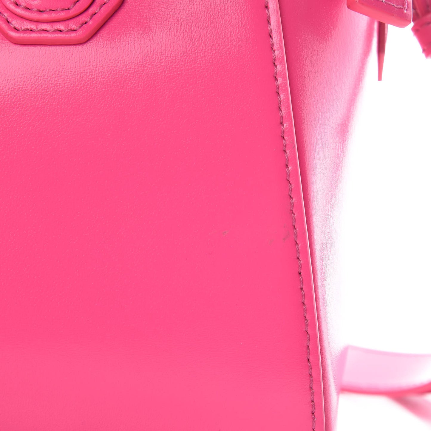 Shiny Lord Calfskin Mini Antigona Shocking Pink