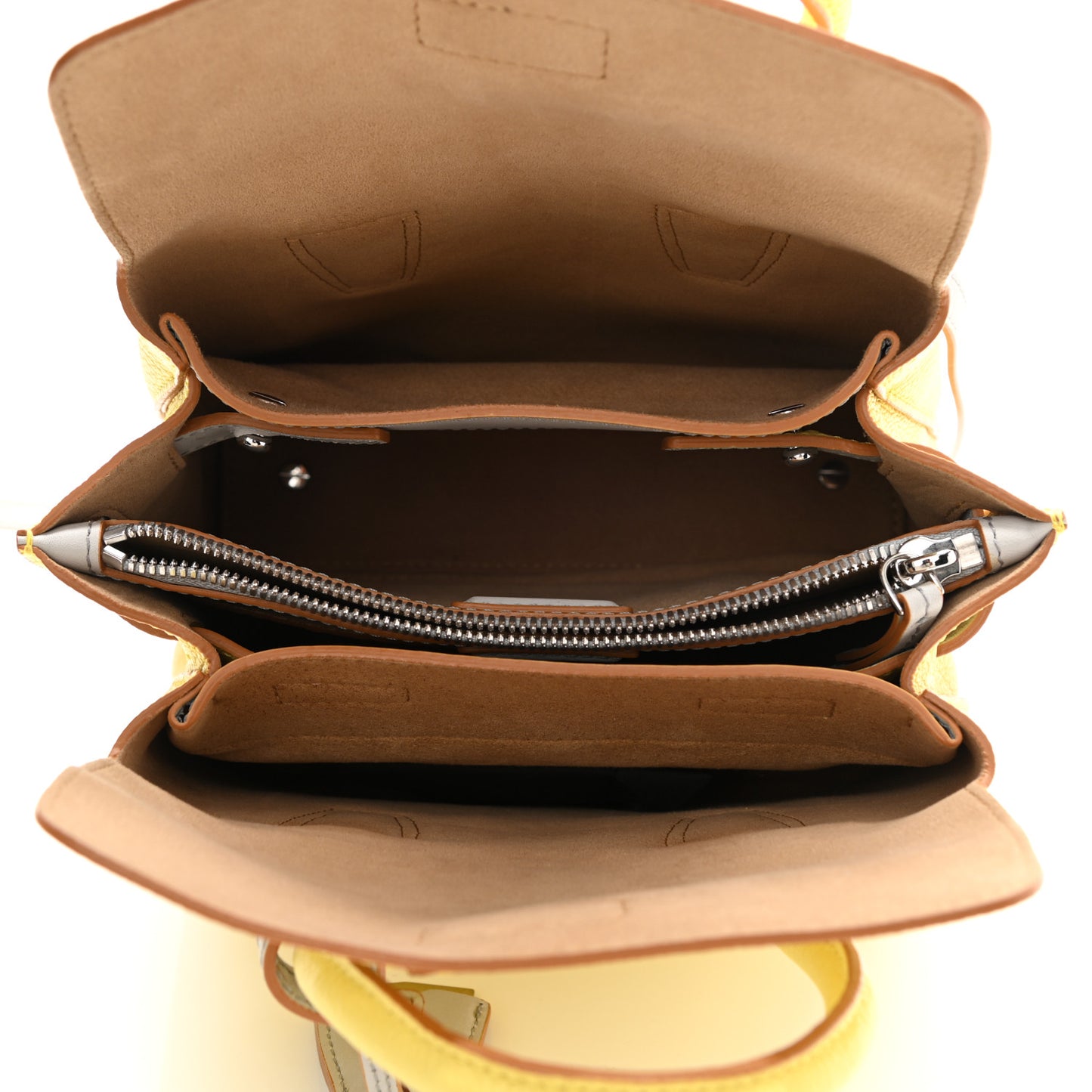 Grained Calfskin Mini Milla Tote Custard Yellow