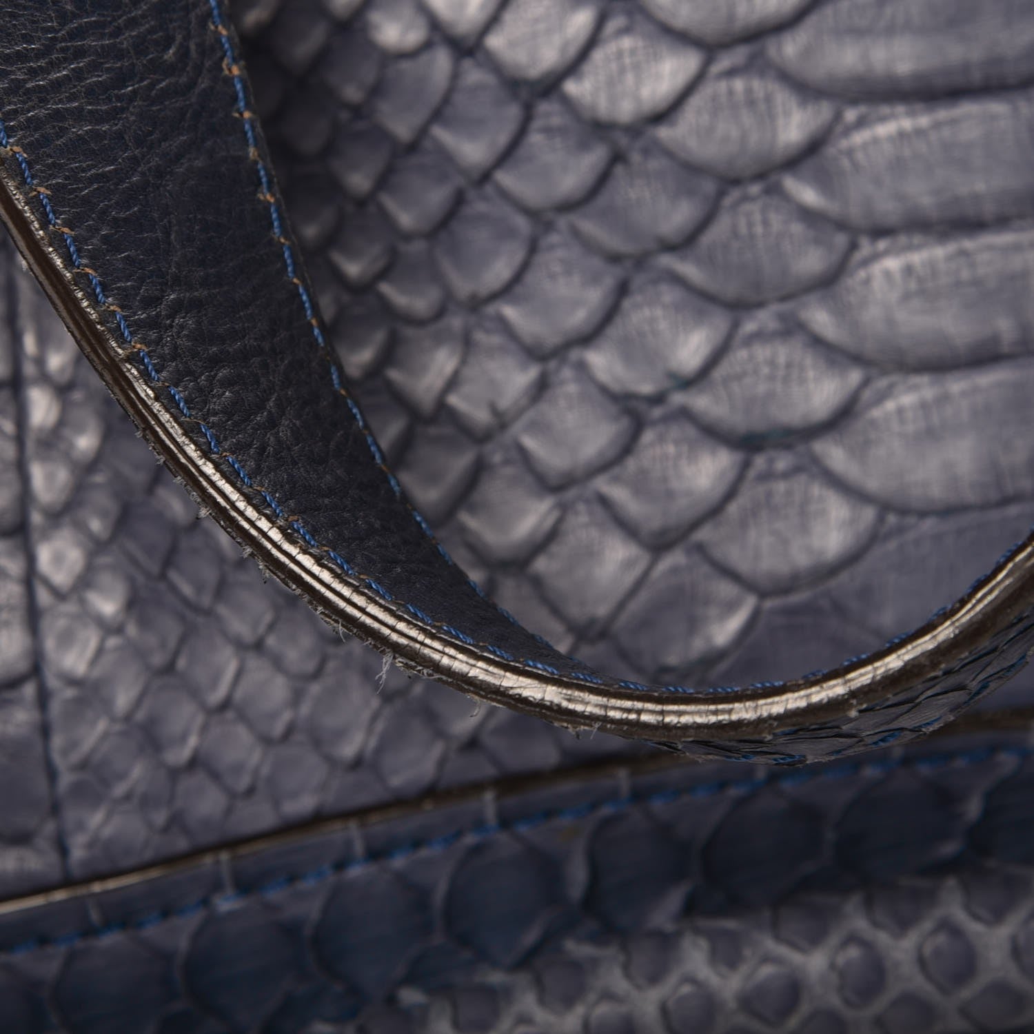 Chloe Python Calfskin Medium Paraty Blue Nuit 16 of 16