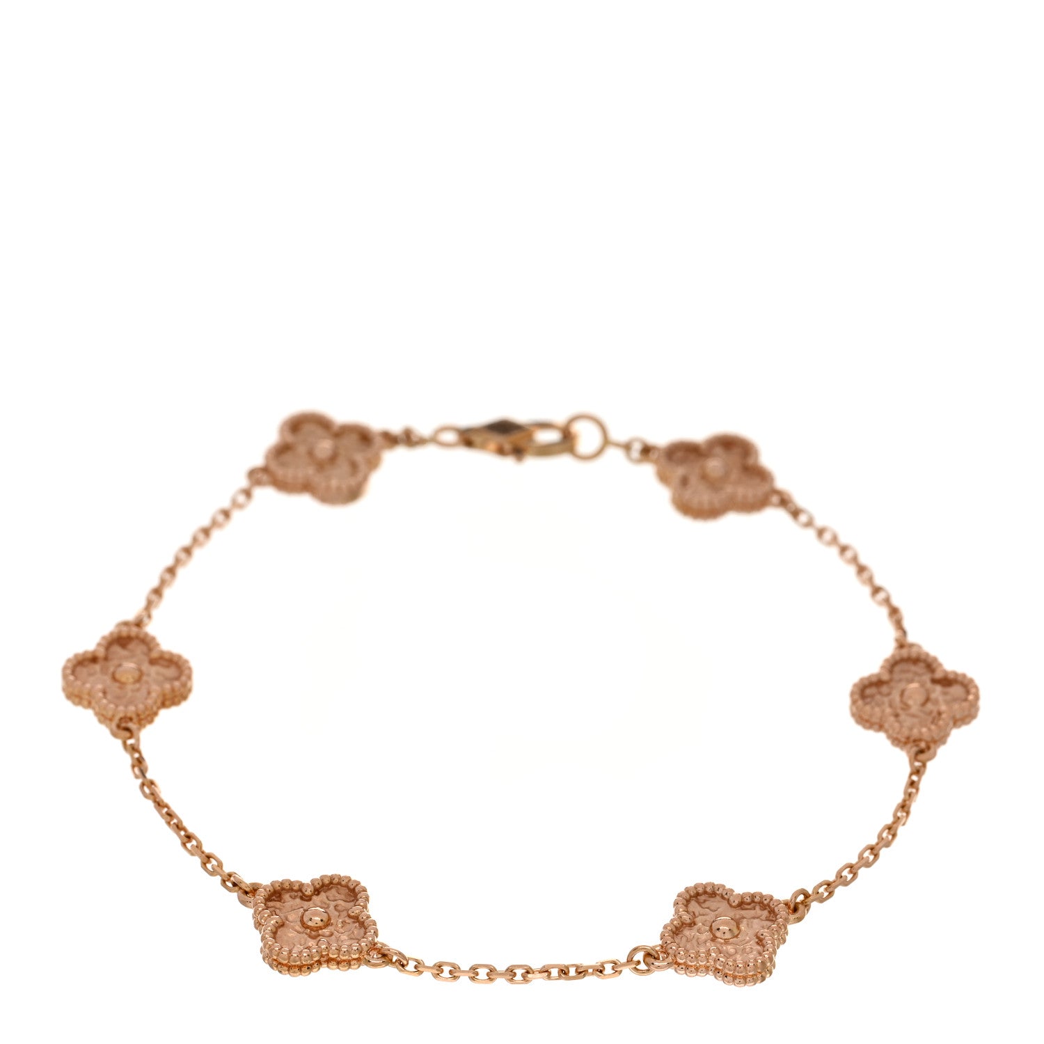 Van Cleef & Arpels 18K Rose Gold 6 Motifs Sweet Alhambra Bracelet 1 of 4