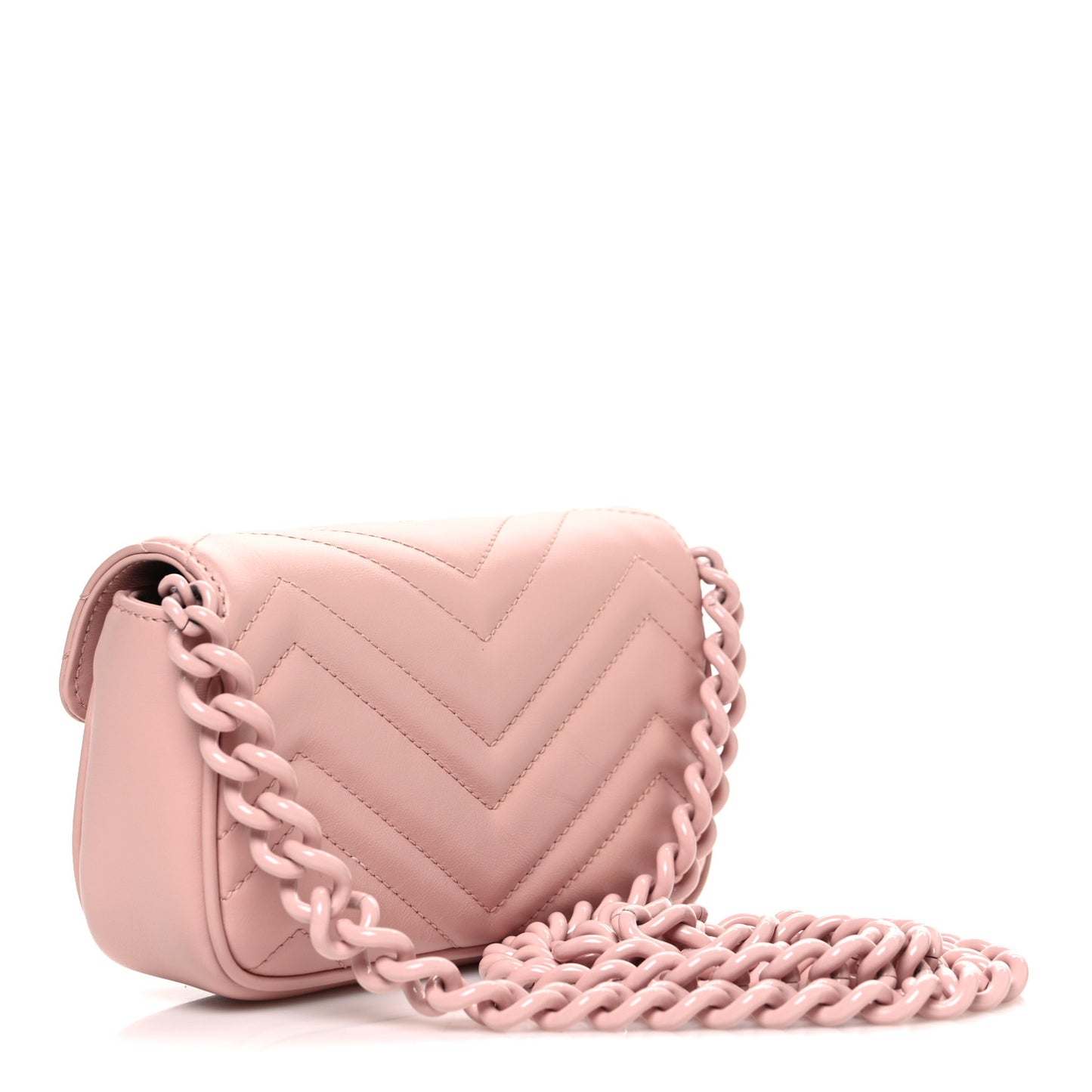 Calfskin Matelasse Monochrome GG Marmont Chain Belt Bag Perfect Pink