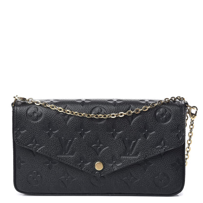 Louis Vuitton Empreinte Pochette Felicie Chain Wallet Black 1 of 11