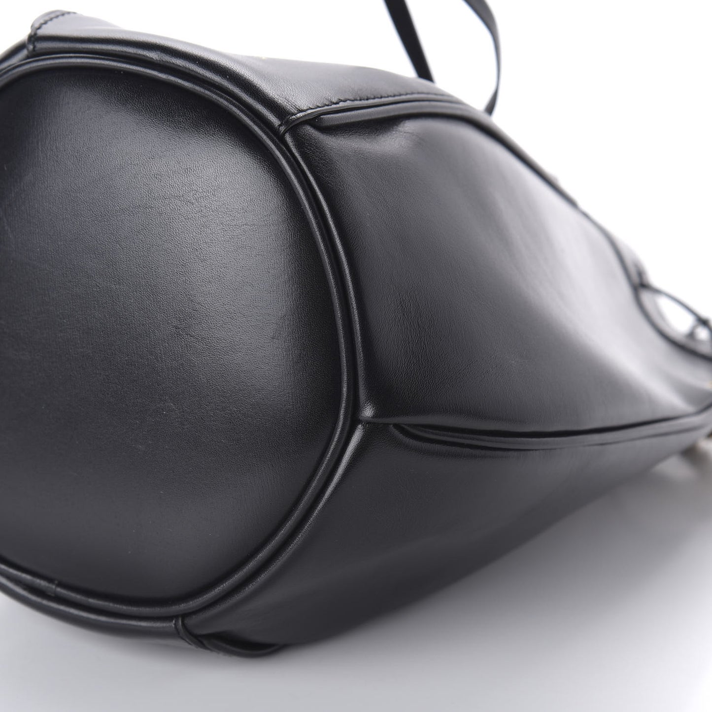 Smooth Calfskin Small Talitha Bucket Bag Black