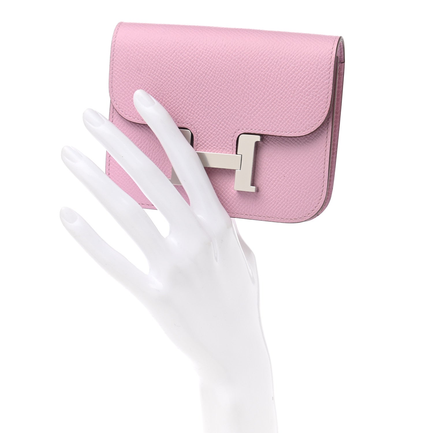 Hermes Epsom Constance Slim Wallet Mauve Sylvestre 2 of 10